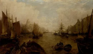 Shipping on the Thames by William Edward Webb - Oil Painting Reproduction