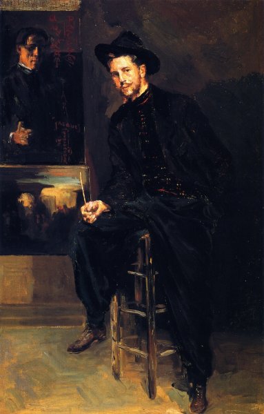 Main Product Photo of Lendall Pitts in His Paris Studio Painting by William Emile Schumacher