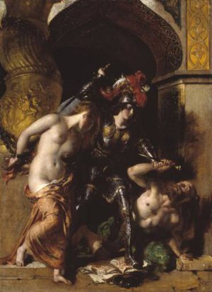 Britomart Redeems Fair Amoret by William Etty Oil Painting