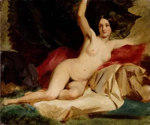 Female Nude in a Landscape by William Etty - Oil Painting Reproduction