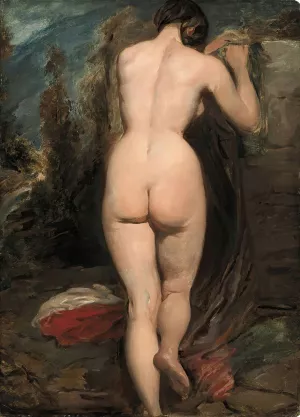 Female nude, seen from behind Oil painting by William Etty
