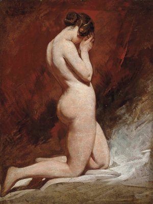 Kneeling nude by William Etty Oil Painting