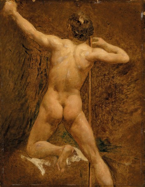 Male nude by William Etty - Hand-Painted Oil Painting Reproduction