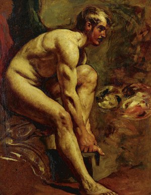 Male Nude by William Etty Oil Painting