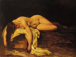 Nude Woman Asleep by William Etty Oil Painting