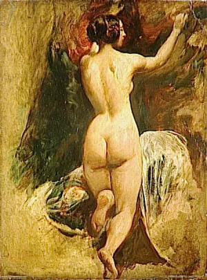 Nude Woman from Behind by William Etty - Oil Painting Reproduction