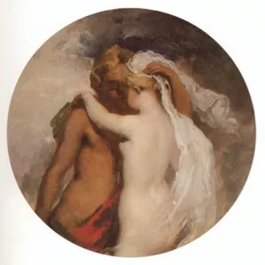 Nymph and Satyr by William Etty - Oil Painting Reproduction