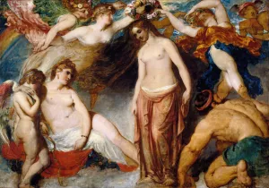 Pandora Crowned By The Seasons by William Etty Oil Painting