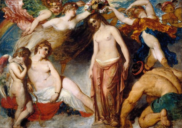 Main Product Photo of Pandora Crowned By The Seasons  Painting by William Etty
