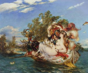 Phaedria and Cymochles by William Etty Oil Painting