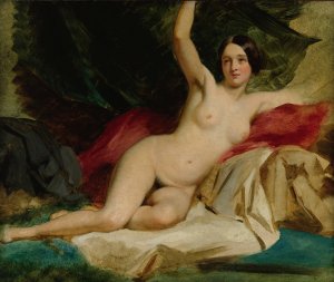 Reclining Female Nude by William Etty Oil Painting