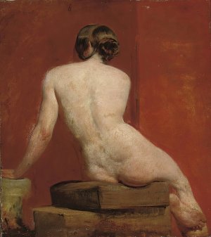 Seated female nude by William Etty Oil Painting