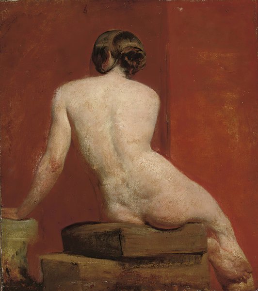 Seated female nude by William Etty - Hand-Painted Oil Painting Reproduction