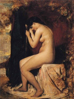 Seated Female Nude by William Etty Oil Painting