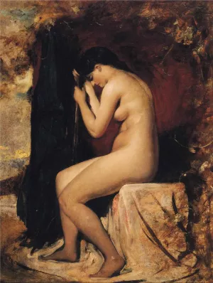 Seated Female Nude by William Etty Oil Painting