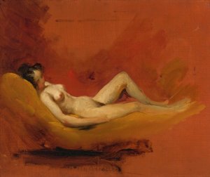 Study Of A Female Nude by William Etty Oil Painting