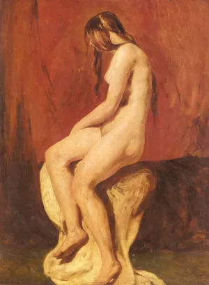 Study of a Female Nude by William Etty - Oil Painting Reproduction
