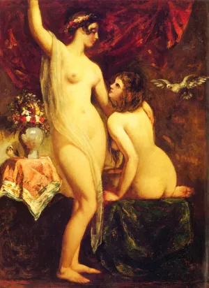 Two Nudes in an Interior painting by William Etty