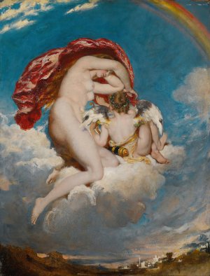 Venus And Cupid Descending by William Etty Oil Painting