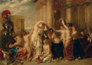 Venus And Her Satellites by William Etty Oil Painting