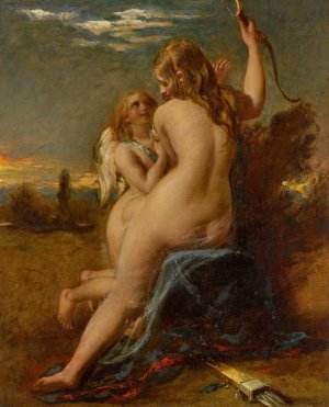 Venus Relieving Cupid Of His Bow by William Etty Oil Painting