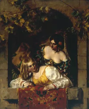 Window in Venice, During a Fiesta by William Etty - Oil Painting Reproduction