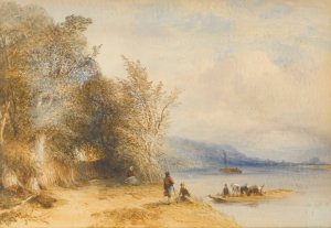 The Ferryman by William Evans Oil Painting