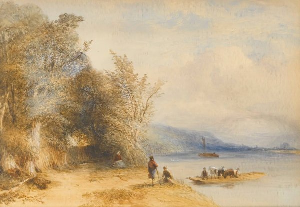 The Ferryman  by William Evans - Hand-Painted Oil Painting Reproduction