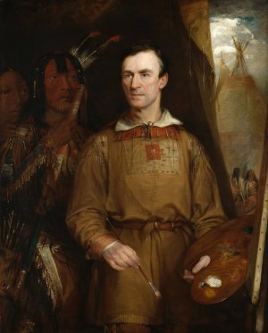 George Catlin by William Fisk Oil Painting