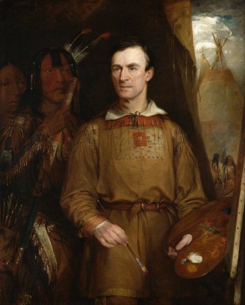 George Catlin by William Fisk - Hand-Painted Oil Painting Reproduction
