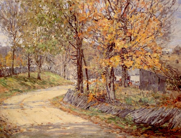 Main Product Photo of Autumn Roadside, Kentucky Painting by William Forsyth