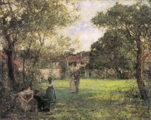 Bavarian Beer Garden by William Forsyth Oil Painting