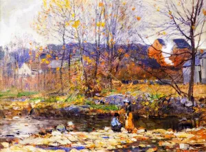 Behind the Village by William Forsyth Oil Painting