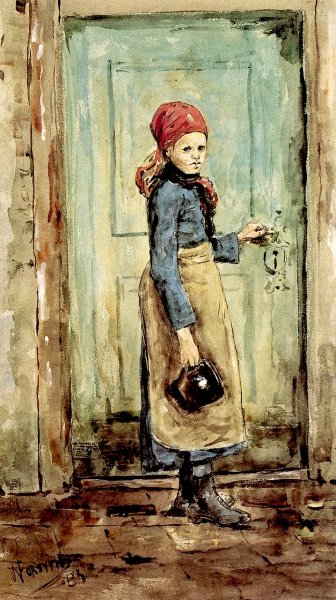 Main Product Photo of Girl with Pitcher Painting by William Forsyth