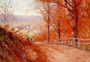 Road in Autumn by William Forsyth - Oil Painting Reproduction