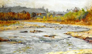 Whitewater Rapids also known as Where Waters Murmur by William Forsyth - Oil Painting Reproduction