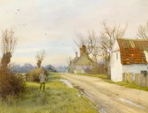 Hemingford Grey, Near St. Ives, Huntingdonshire by William Fraser Garden - Oil Painting Reproduction