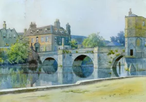 The Bridge at St. Ives by William Fraser Garden Oil Painting