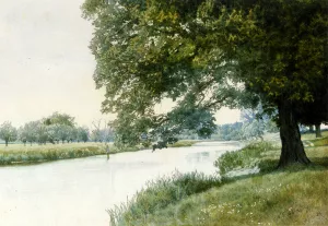The River Ouse, Bedfordshire by William Fraser Garden - Oil Painting Reproduction