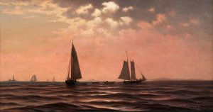 Afternoon on Saco Bay, Coast of Maine by William Frederick De Haas Oil Painting