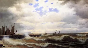 Block Island Harbor painting by William Frederick De Haas