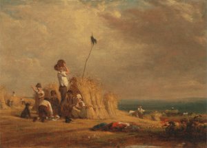 Mid-Day Rest, Harvest by William Frederick Witherington Oil Painting