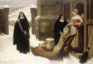 Pour Les Pauvres by William Frederick Yeames Oil Painting