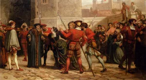 The Meeting of Sir Thomas More with His Daughter after His Sentence of Death Oil painting by William Frederick Yeames