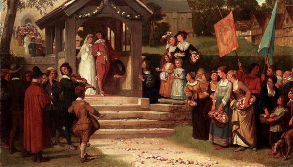 Main Product Photo of The Path of Roses Painting by William Frederick Yeames