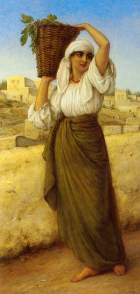 A Nazareth Fig Seller by William Gale - Hand-Painted Oil Painting Reproduction