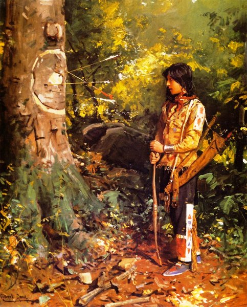 Main Product Photo of Archery Practice Painting by William Gilbert Gaul