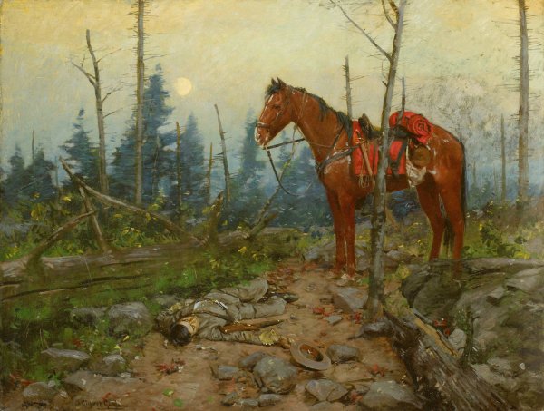 Main Product Photo of Faithful Unto Death  Painting by William Gilbert Gaul