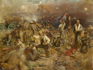 Glorious Fighting by William Gilbert Gaul Oil Painting