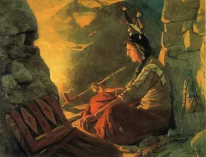Indian Meditation by William Gilbert Gaul - Oil Painting Reproduction